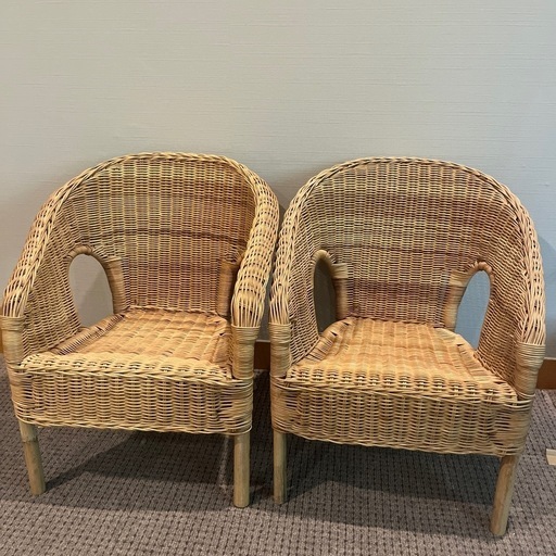 IKEA ラタン子供イス