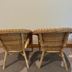IKEA ラタン子供イスの画像