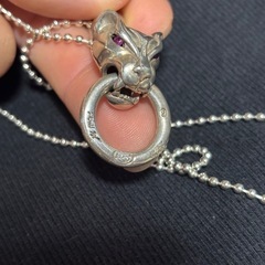 ビルウォールレザー　パンサー　ペンダント　ネックレス　ボールチェーン　45cmの画像