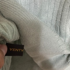 【VENTVIOLET】リブ編みミントグリーンセーター LLの画像