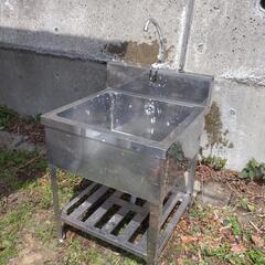 ステンレス流し台　ホースに繋げる蛇口付