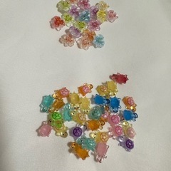 ハイビスカス、亀ネイルパーツの画像