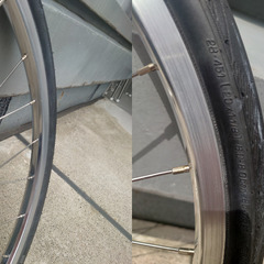 【お値引きしました！】FUJI HELION純正ホイール 20インチ 451 前後セット 100mm 130mm クイックタイプ ポリッシュ ミニベロ ホイール フジ　8Sスプロケット付きの画像