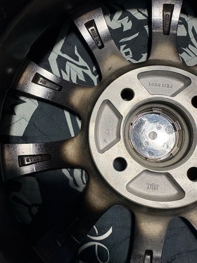 BRIDGESTONE - ㉜155/65R14新品タイヤ4本と中古ホイールとナット