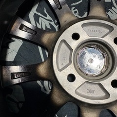 ㉟155/65R14新品タイヤ4本と中古美品ホイールとナット付きの画像