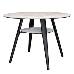 【大至急】ダイニングテーブル 丸テーブル（ф100） セラミック天板 大理石調【定価7.5万円】の画像