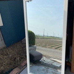 大型ミラー(ホワイト姿見)