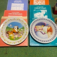 昭和レトロ？世界名作劇場の絵皿