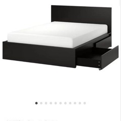 IKEA ベッドフレーム MALM 収納ボックス2個付き