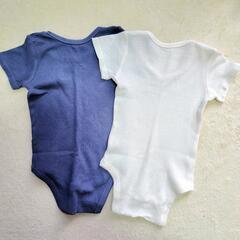 春夏物 半袖ボディスーツ　ロンパース 2枚セット　メッシュ　70㎝　西松屋の画像