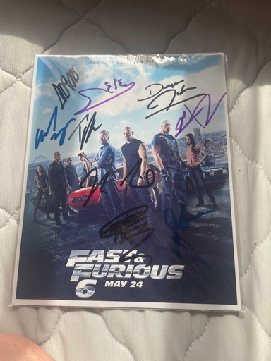 ワイルドスピード直筆サイン