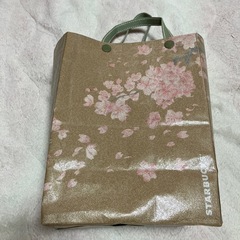 STARBUCKS 桜の花柄トートバッグ　ハンドメイド