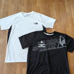 スポーツに【ノースフェイス&ル・コック、Tシャツ】2枚まとめて、...