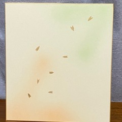 柄がきれいな色紙です　桜柄1枚　オーロラピンク系2枚　オーロラゴールド系2枚の画像