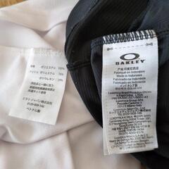 売り切り！最終再値下げ！スポーツに【オークリーTシャツ、スタンドカラーTシャツ】2枚、サイズ、ユニMの画像