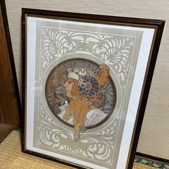 ミュシャ　複製画　額縁入り