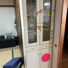 無料 食器棚 実家整理 古家具 アンティーク ヴィンテージ レトロ