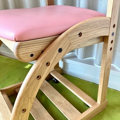 美品】カリモク 学習椅子 ピンク ハート カリモク家具 イス いす 椅子
