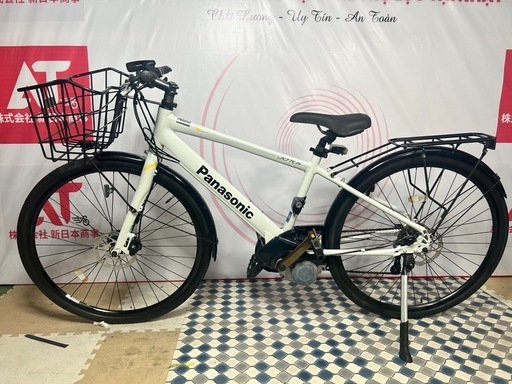 No.457 BE-ELHC49 Panasonicジェッター 700C 電動アシストクロスバイク 2017年モデル整備済み外装8段変速