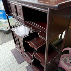 茶箪笥　アンティーク　唐木　年代物　飾り棚　美術品　昭和レトロ　...
