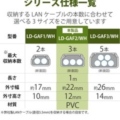 【新品】エレコム 配線カバー モール 1m×3本 白／テープ付き／電源コード・LANケーブル整理に！の画像