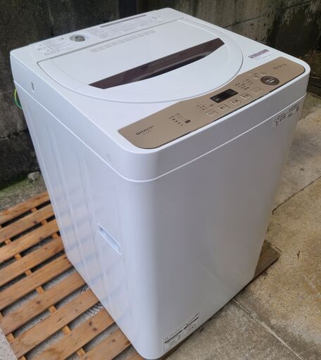 【本物新品保証】 SHARP シャープ (そら 2021年製 ES-GE6E-T 6.0kg 全自動洗濯機 洗濯機