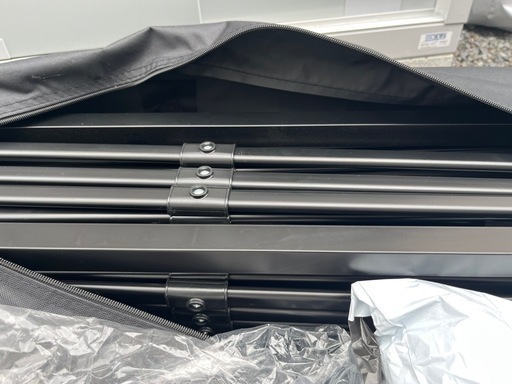 開封済み未使用タープテント グレージュ 2.5m  サイドシート付き