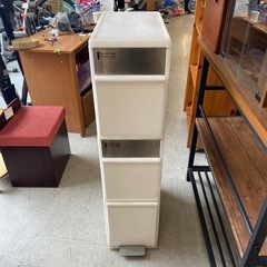 K2504-642 収納ケース 3段 ホワイト キズ汚れ有り