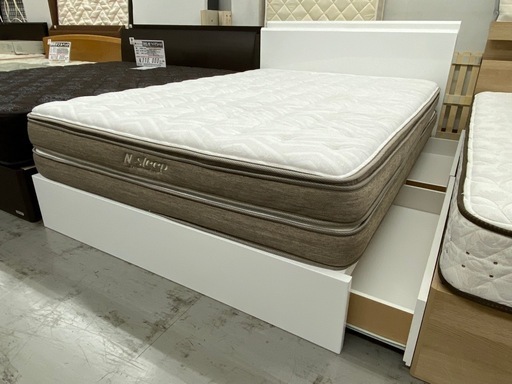 【愛品館 江戸川店 】 引き出し付き ダブルベッド NITORI（ニトリ）