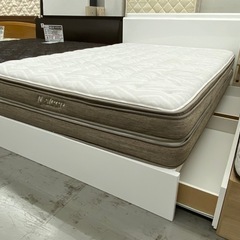 【愛品館 江戸川店 】 引き出し付き ダブルベッド NITORI...