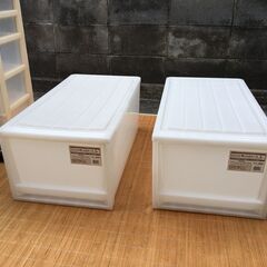 【2個 NITORI】ニトリ押入れケース 収納 39×74×H3...