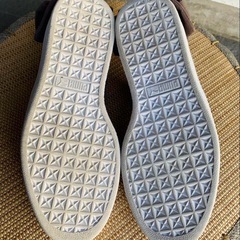 PUMA リボン付きスニーカー 22.5cm ブラウン キッズ  スニーカーの画像