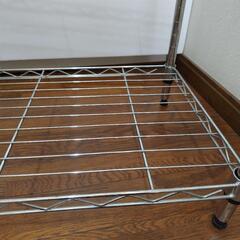 メタルラック   2段     幅60×奥行34.5×高47.5cm  アジャスト脚付き スチールラック  の画像