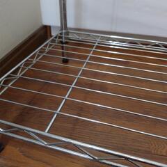 メタルラック   2段     幅60×奥行34.5×高47.5cm  アジャスト脚付き スチールラック  の画像