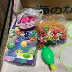 夏祭りセット　金魚すくい紙付きとヨーヨー風船の画像