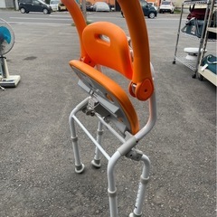 パナソニック シャワーベンチ シャワーチェア バスチェア 椅子 ワンタッチ 折りたたみ 高さ調整 背付き 介護 お風呂 PN-L41821 オレンジ 中古品 ③の画像