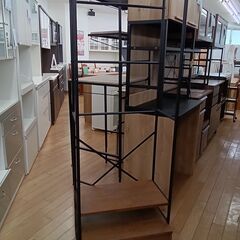 ★ジモティ割あり★  収納ラック ダークブラウン H180×D4...