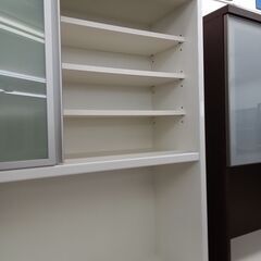 ★ジモティ割あり★ 松田家具 食器棚 ホワイト H204×D49×W118 クリーニング済み TK5017の画像