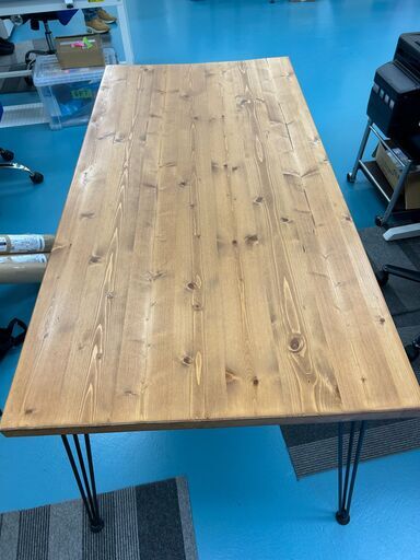 無垢材天板ダイニングテーブル（スチール脚）