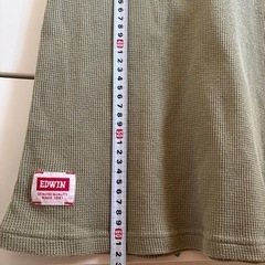 【130』EDWIN ワッフルワンピース　カーキの画像