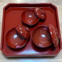 お食い初めの食器（男の子）の画像