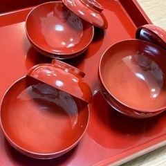 お食い初めの食器（男の子）の画像