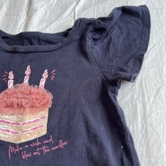 コムサイズム 80 Tシャツ ケーキ柄 バースデー風 女の子の画像