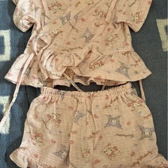 女の子夏服上下セット、オーバーオール