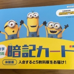 ミニオンズ 数学 理科 暗記カード 中学生用 1点