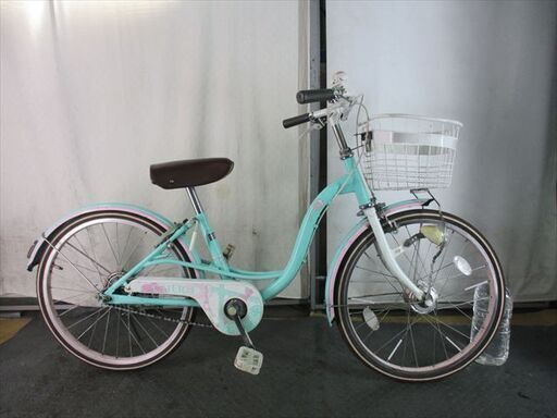 E251★　10000円★整備済み 中古子供自転車 グリーン　LEDダイナモライト【20インチ 】