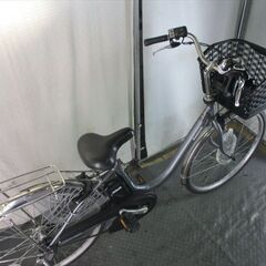 E252☆整備済み中古電動自転車パナソニックリチウムVIVIグレー