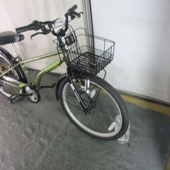 E255　★14800円★整備済み 中古子供自転車 アサヒ　ドライド　グリーン　６段変速【24インチ 】の画像