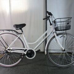 新しいスタイル E257☆限定特価☆ 【27インチ軽快車ホワイト6段LED 中古自転車 その他