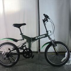 E267　★　9500円★　折りたたみ中古自転車　グリーン　6段...